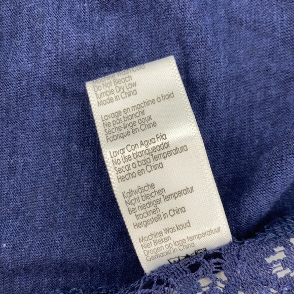 PJ Salvage Navy Lace Inset Tank Top NWT - Picture 5 of 12